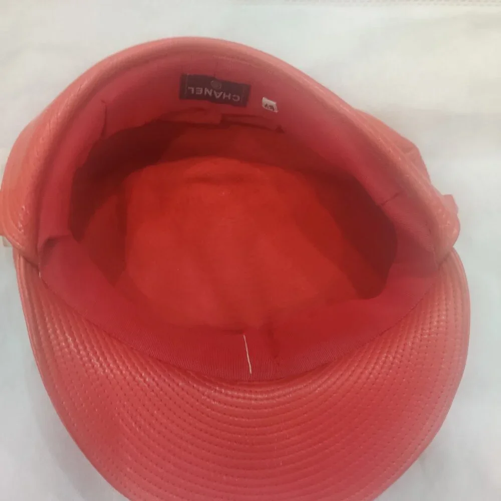 CHANEL Leather Biker hat size 57 - Picture 3 of 7